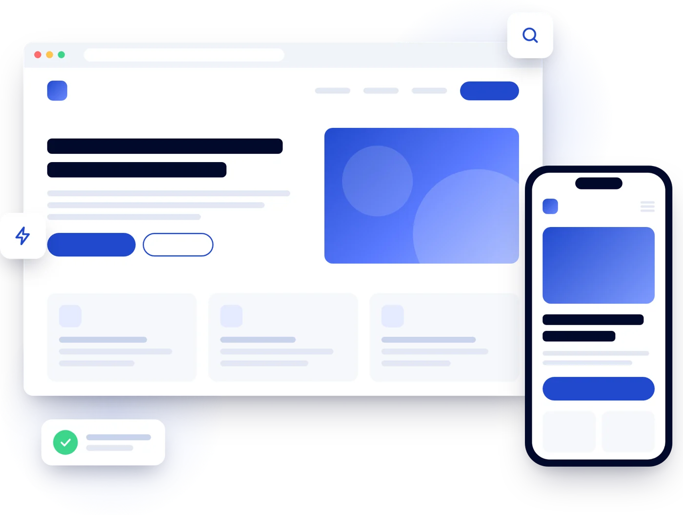 The same design on a laptop and a phone: a website that reads well on every screen